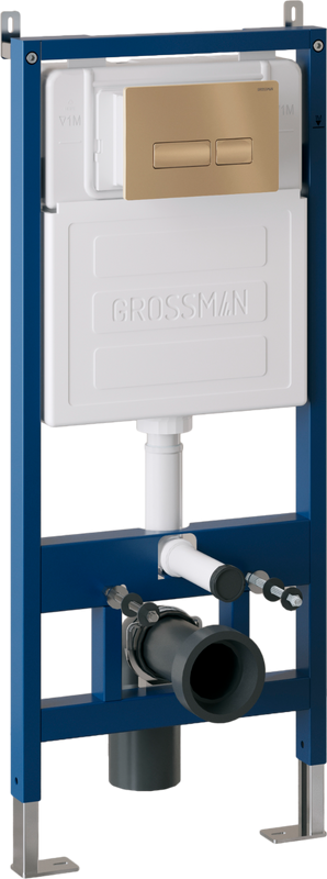 Кнопка смыва Grossman Pragma золото матовая