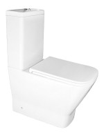 Унитаз-компакт напольный AZARIO Joy AZ-2168-UQ3 безободковый, с микролифтом, глянцевый белый