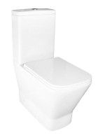 Унитаз-компакт напольный AZARIO Joy AZ-2168-UQ3 безободковый, с микролифтом, глянцевый белый