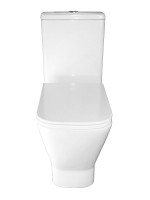 Унитаз-компакт напольный AZARIO Joy AZ-2168-UQ3 безободковый, с микролифтом, глянцевый белый