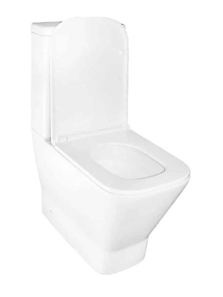 Унитаз-компакт напольный AZARIO Joy AZ-2168-UQ3 безободковый, с микролифтом, глянцевый белый