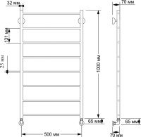 Полотенцесушитель водяной Secado Триада 1 плюс 105x55 см, бронза, лесенка, латунь