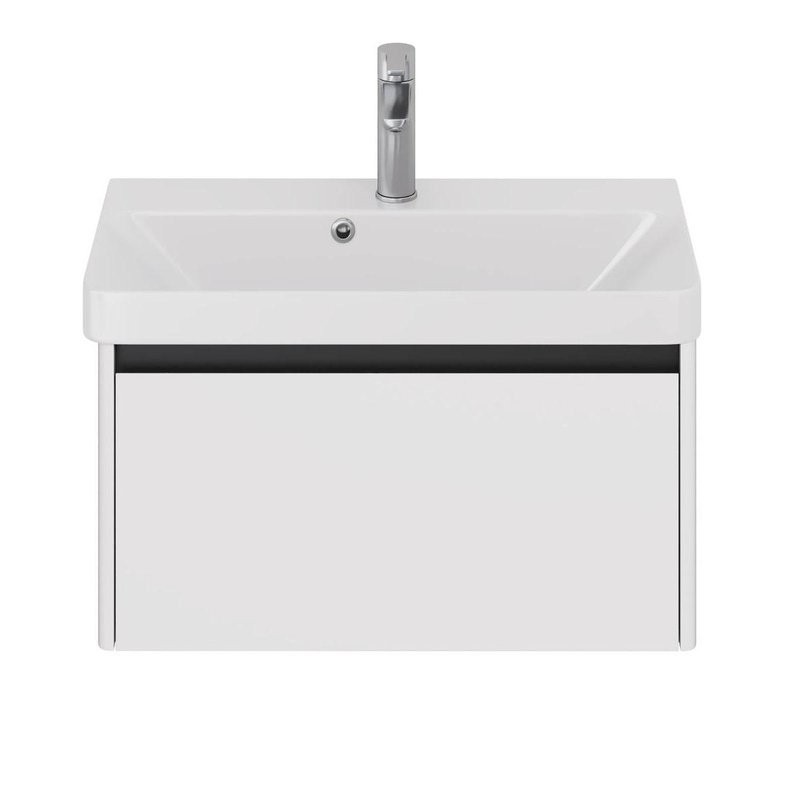 Тумба с раковиной Dreja Luxury 70 подвесная, матовая белая