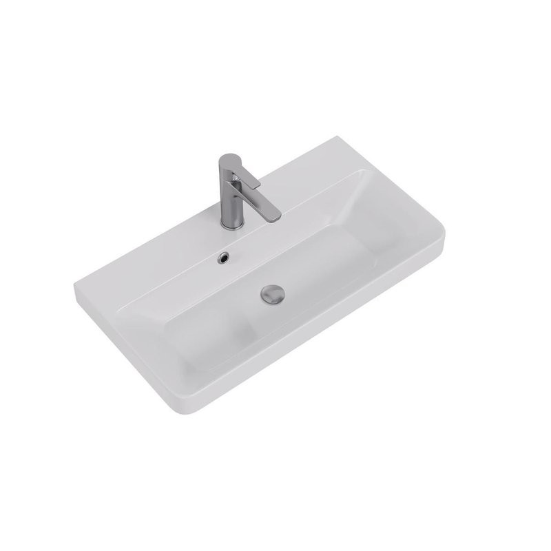 Тумба с раковиной Dreja Luxury 70 подвесная, матовая белая