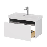 Тумба с раковиной Dreja Luxury 70 подвесная, матовая белая