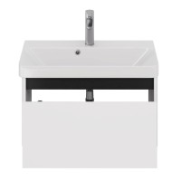 Тумба с раковиной Dreja Luxury 70 подвесная, матовая белая