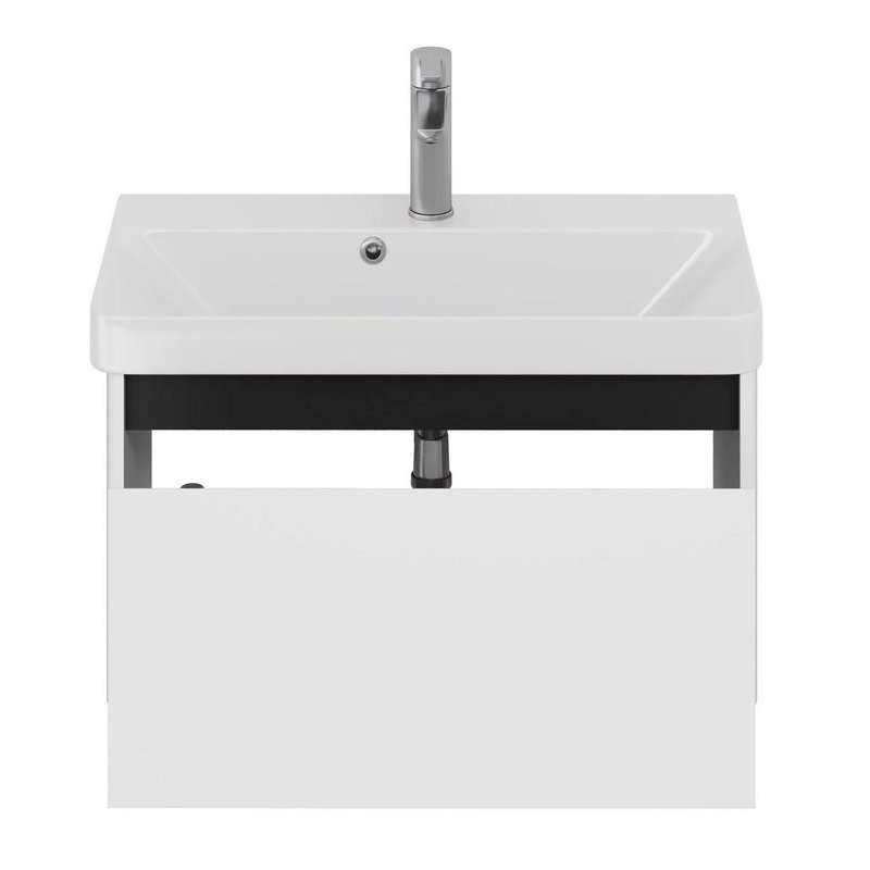 Тумба с раковиной Dreja Luxury 70 подвесная, матовая белая