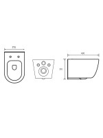 Унитаз подвесной CHARUS Berta EWC700-120WT