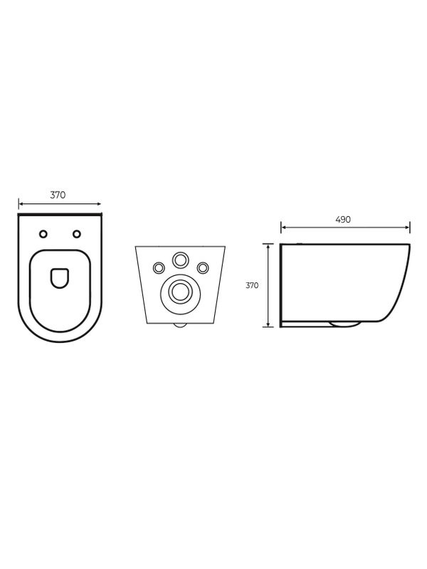 Унитаз подвесной CHARUS Berta EWC700-120WT