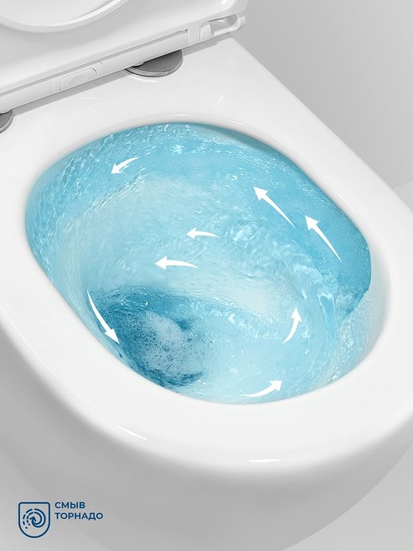 Унитаз подвесной BelBagno Compatto BB003CH-TOR/SC безободковый, с микролифтом, глянцевый белый