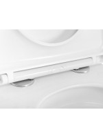 Унитаз подвесной BelBagno Compatto BB003CH-TOR/SC безободковый, с микролифтом, глянцевый белый