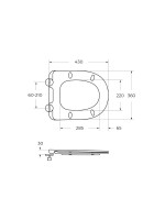 Унитаз подвесной BelBagno Compatto BB003CH-TOR/SC безободковый, с микролифтом, глянцевый белый