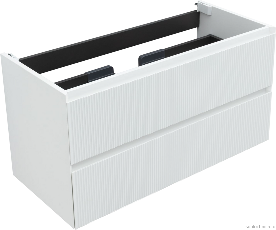 Тумба с раковиной Aquanet Альтера 100 подвесная, белая матовая