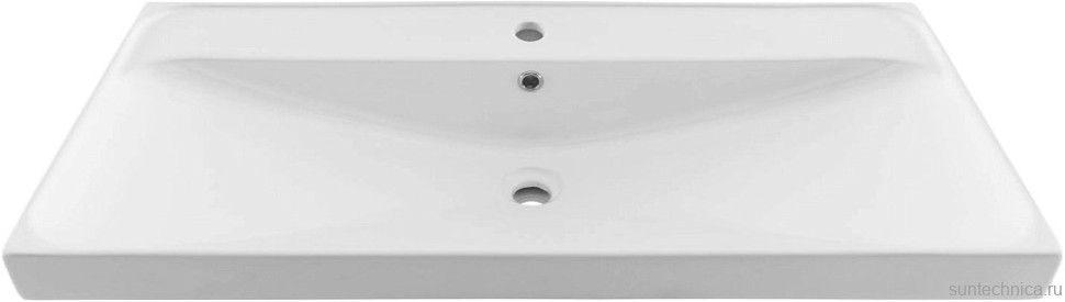 Тумба с раковиной Aquanet Альтера 100 подвесная, белая матовая