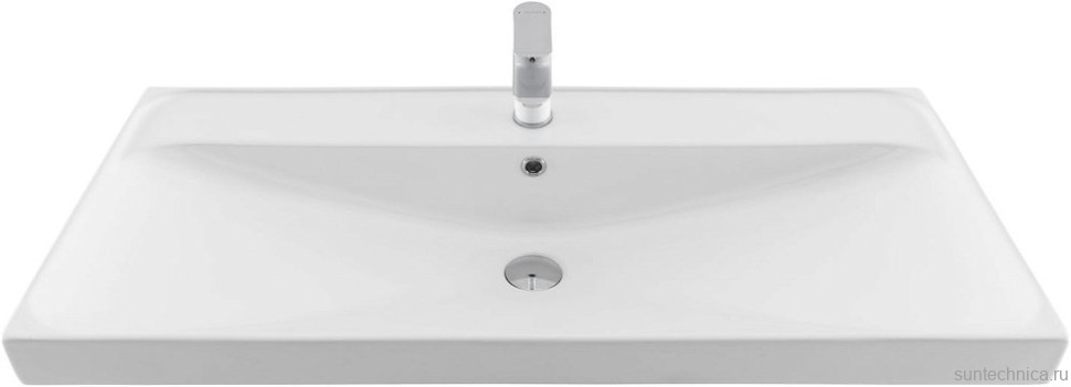 Тумба с раковиной Aquanet Альтера 100 подвесная, белая матовая