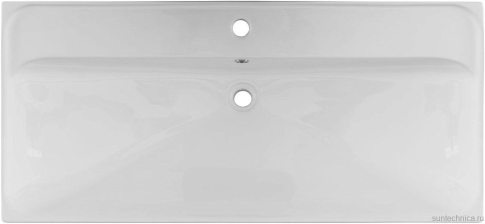 Тумба с раковиной Aquanet Альтера 100 подвесная, белая матовая