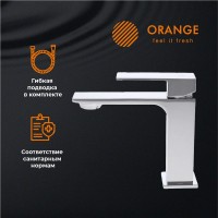 Смеситель для раковины Orange Lutz M04-021cr хром