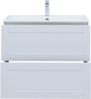 Тумба с раковиной Aquanet Терра 80 подвесная, белая матовая