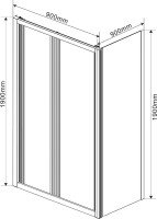 Душевой уголок Vincea Garda VSR-1G9090CL 90x90 см, профиль хром, стекло прозрачное