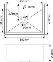 Мойка кухонная Melana R5040H сатин