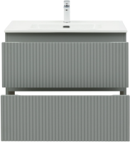 Тумба с раковиной Aquanet Джейн (Flat) 80 подвесная, мисти грин