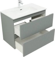Тумба с раковиной Aquanet Джейн (Flat) 80 подвесная, мисти грин