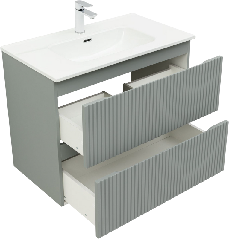 Тумба с раковиной Aquanet Джейн (Flat) 80 подвесная, мисти грин