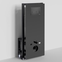 Система инсталляции для унитазов Wasserkraft Glan 66TLT.010.ME.BL.MB03 с кнопкой смыва матовой черной