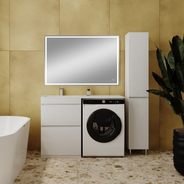 Мебель для ванной комнаты Style Line Даллас 120 L Люкс Plus напольная, белая, зеркало DIWO Дмитров