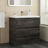 Тумба с раковиной Art&Max Family-M 75 напольная, iron stone
