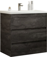 Тумба с раковиной Art&Max Family-M 75 напольная, iron stone