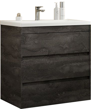 Тумба с раковиной Art&Max Family-M 75 напольная, iron stone