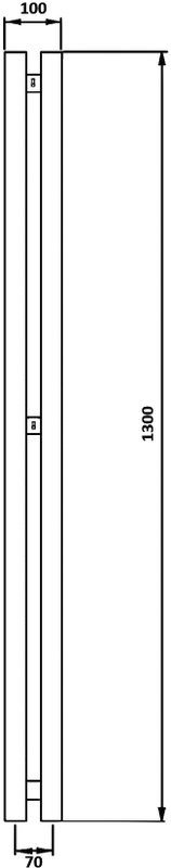 Полотенцесушитель водяной Secado Бергамо 2К 1300/70 графит