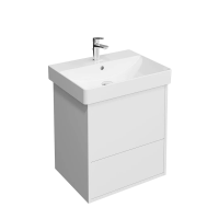 Тумба с раковиной KERAMA MARAZZI Pro 55 подвесная,с двумя ящиками, матовая белая