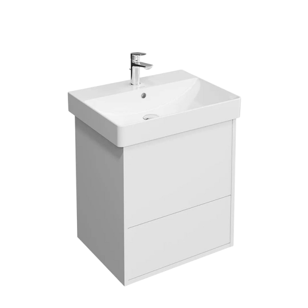 Тумба с раковиной KERAMA MARAZZI Pro 55 подвесная,с двумя ящиками, матовая белая