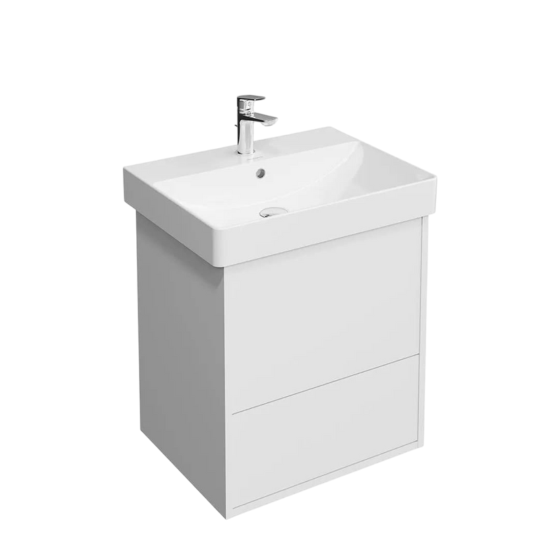 Тумба с раковиной KERAMA MARAZZI Pro 55 подвесная,с двумя ящиками, матовая белая