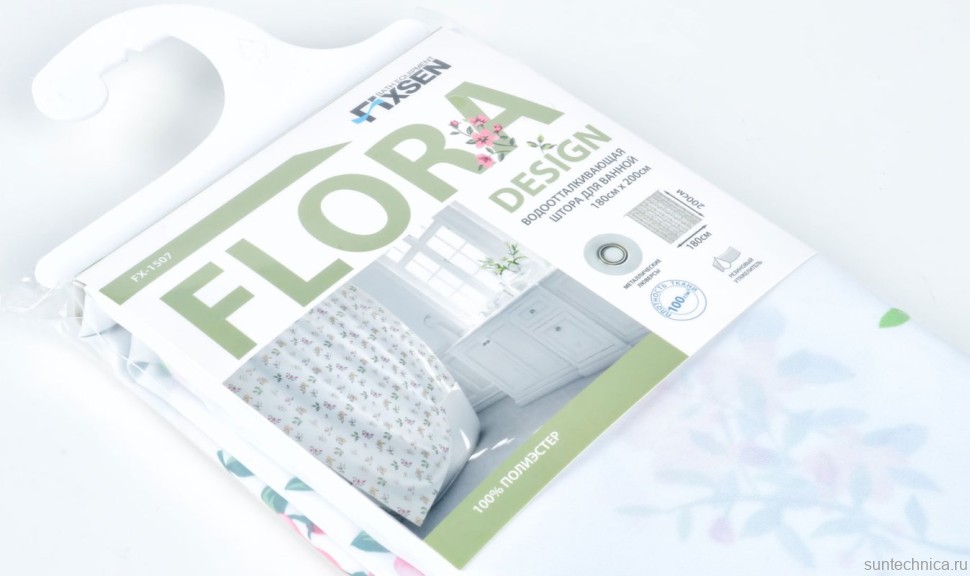 Штора для ванной Fixsen 1500 Flora FX-1507 180x200