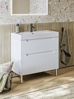 Тумба с раковиной Aqwella Vancouver 80 напольная, белая