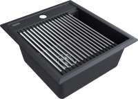 Мойка кухонная Paulmark Stepia + Step PM114651-AN+R375-BS антрацит