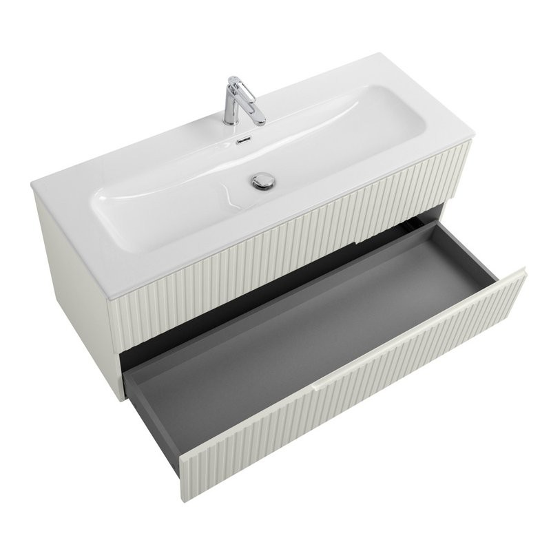 Мебель для ванной комнаты Cezares Duet 120 альпака брашированная, раковина Cezares CZR-8073-120