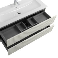 Мебель для ванной комнаты Cezares Duet 120 альпака брашированная, раковина Cezares CZR-8073-120