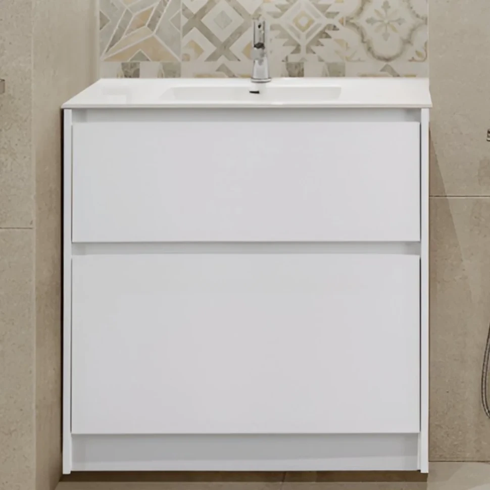 Мебель для ванной комнаты BelBagno Kraft 39 80 напольная, bianco opaco