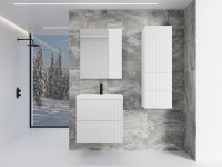 Зеркало-шкаф Style Line Стокгольм, 60, белый рифленый софт