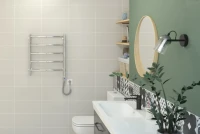 Полотенцесушитель электрический Стилье Формат 12 00512-6050 65x55 см, подключение справа, без покрытия, лесенка