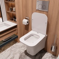 Унитаз подвесной Ceruttispa Vettore Aria 9242 MW безободковый, с микролифтом, белый матовый