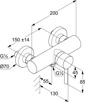 Смеситель для душа Kludi Bozz 388313976 черный