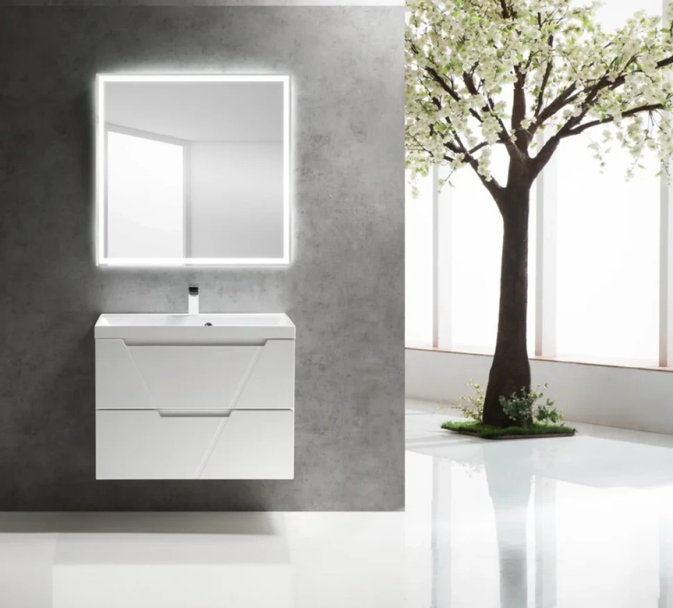Тумба под раковину BelBagno Vittoria 80 подвесная, bianco lucido