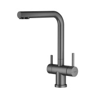 Смеситель для кухни с подключением фильтра Splenka S70.61.09, графит
