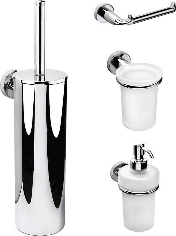 Набор Дозатор Colombo Design Basic + Стакан + Ершик + Держатель