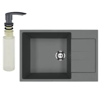 Мойка кухонная Ulgran U-602 343 антрацит + дозатор U-02 антрацит Мойка кухонная Ulgran U-602 343 антрацит + дозатор U-02 антрацит